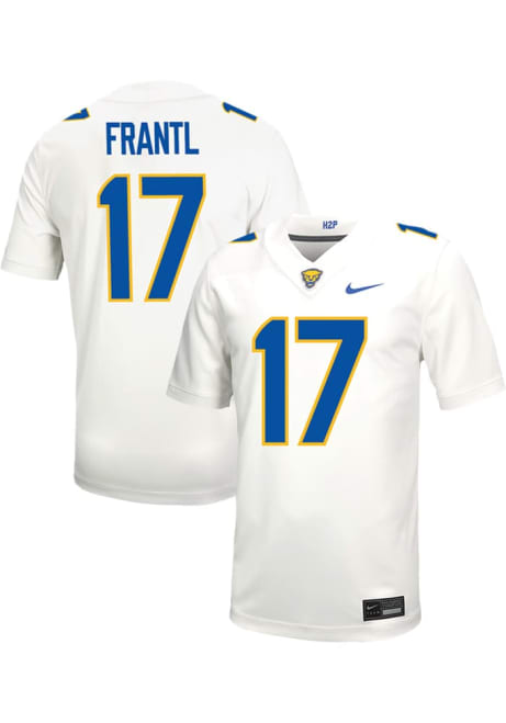 Jake Frantl Nike Mens White Pitt Panthers NIL Game Name And Number Football Jersey