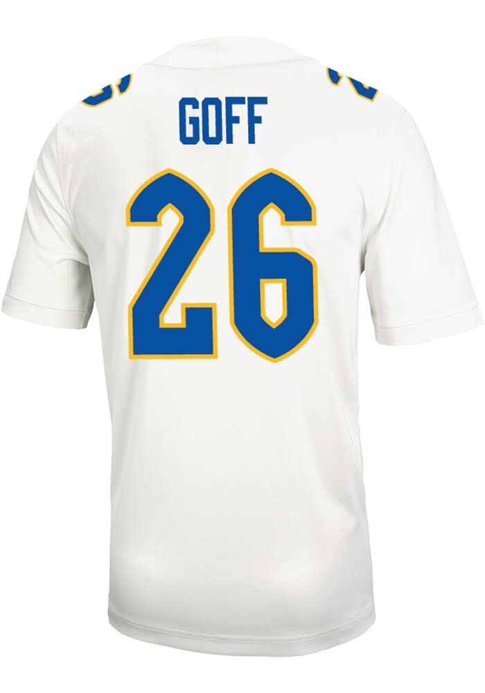 Juelz Goff Mens White Pitt Panthers Football Name And Number
