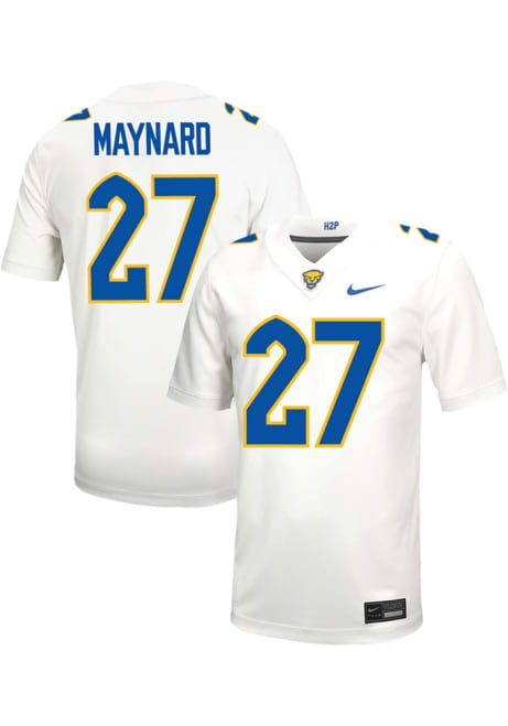 Nigel Maynard Nike Mens White Pitt Panthers VIRTUAL NIL Game Name And Number Football Jersey