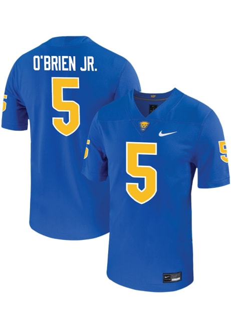 Phillip O'Brien Jr.  Mens Blue Pitt Panthers NIL Game Name And Number Football Jersey