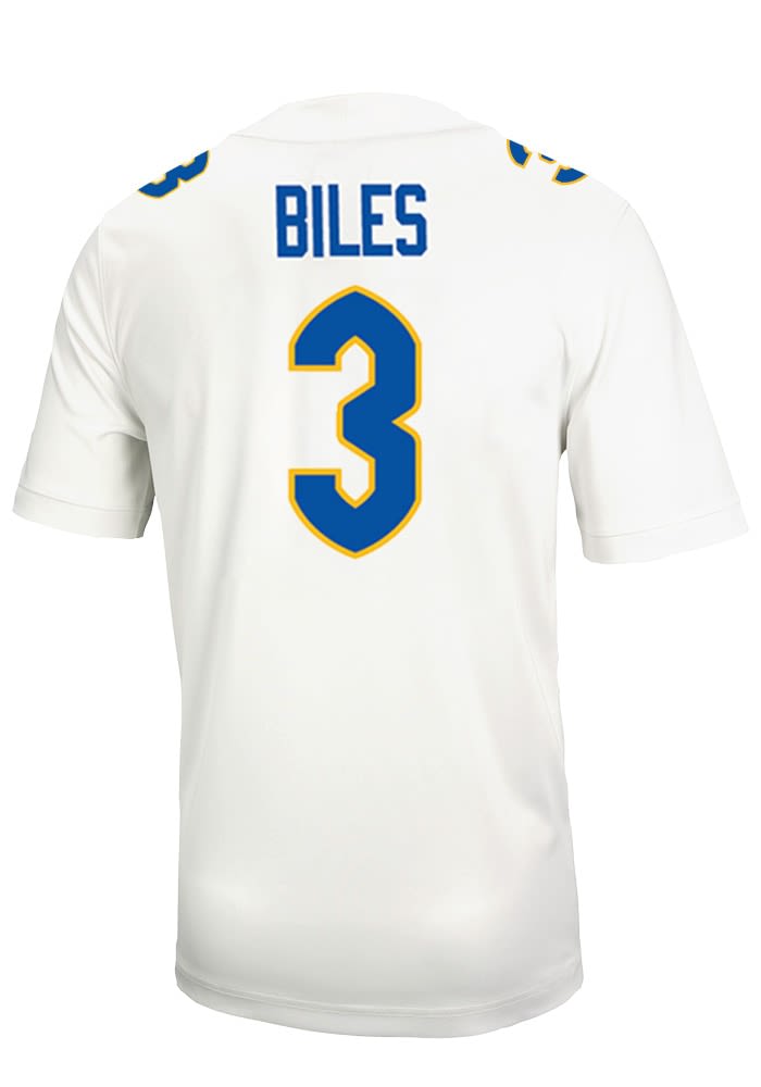 Rasheem Biles Mens White Pitt Panthers Football Name And Number