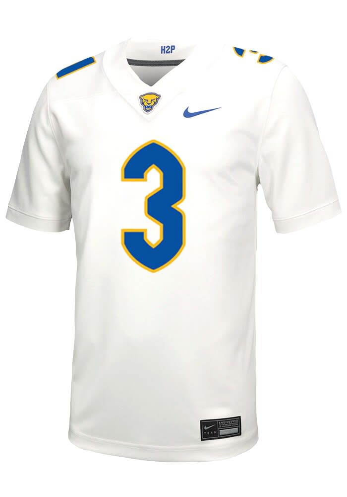 Rasheem Biles Pitt Panthers White Football Name And Number Jersey