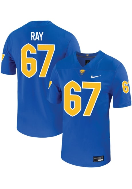 Tai Ray Nike Mens Blue Pitt Panthers VIRTUAL NIL Game Name And Number Football Jersey