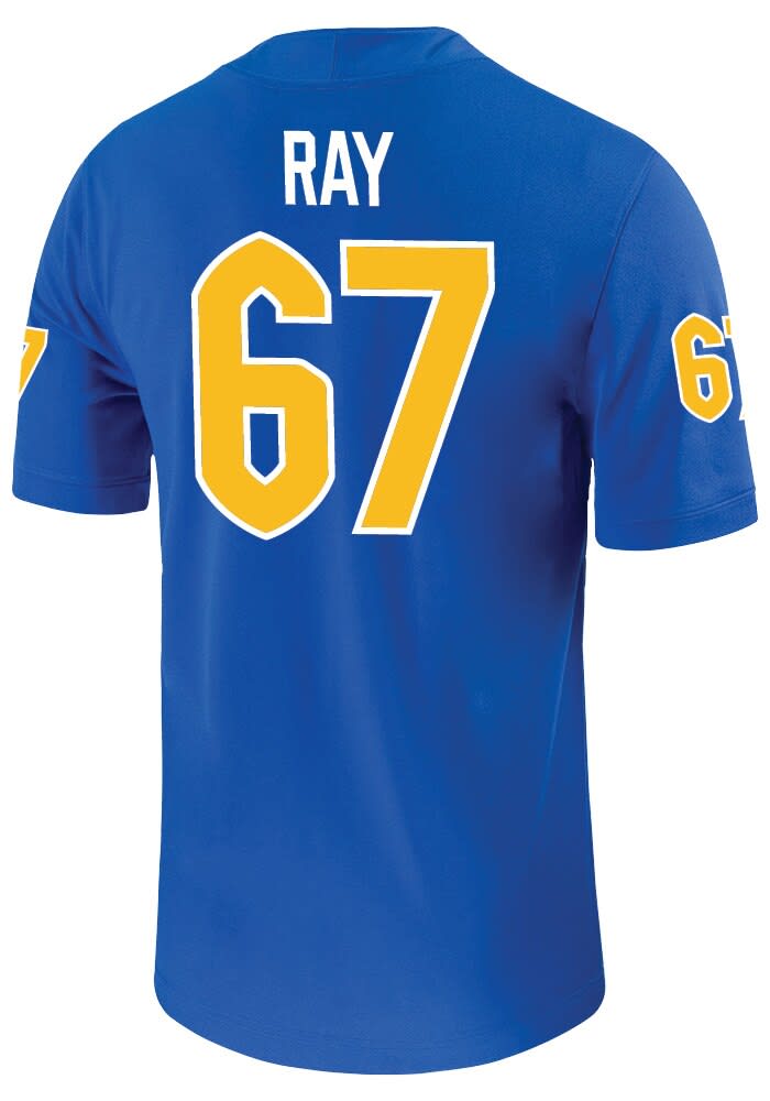 Tai Ray Mens ROYAL Pitt Panthers Football Name And Number Football