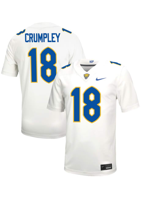 Tamarion Crumpley Nike Mens White Pitt Panthers VIRTUAL NIL Game Name And Number Football Jersey