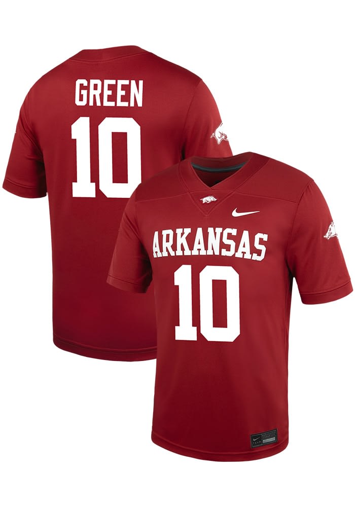 Taylen Green Arkansas Razorbacks CARDINAL NIL Game Jersey - 198604138