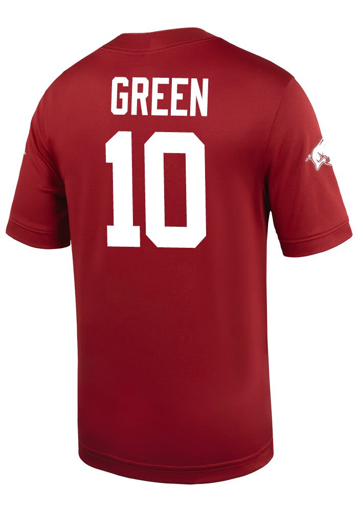 Taylen Green Arkansas Razorbacks CARDINAL NIL Game Jersey - 198604138