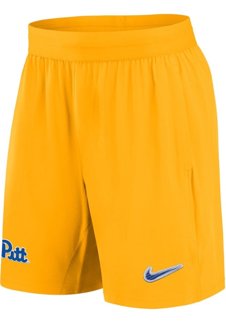 Mens Pitt Panthers Gold Nike Primary Logo DriFIT Woven Shorts