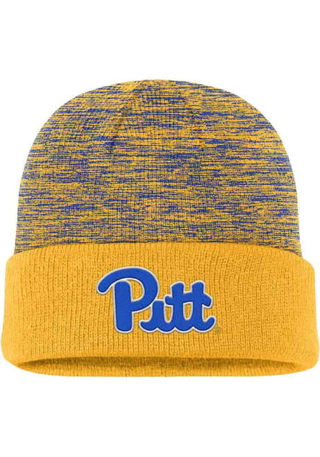 Pitt Panthers Nike C12359 - NK SPACE DIE BEANIE Mens Knit Hat - Gold