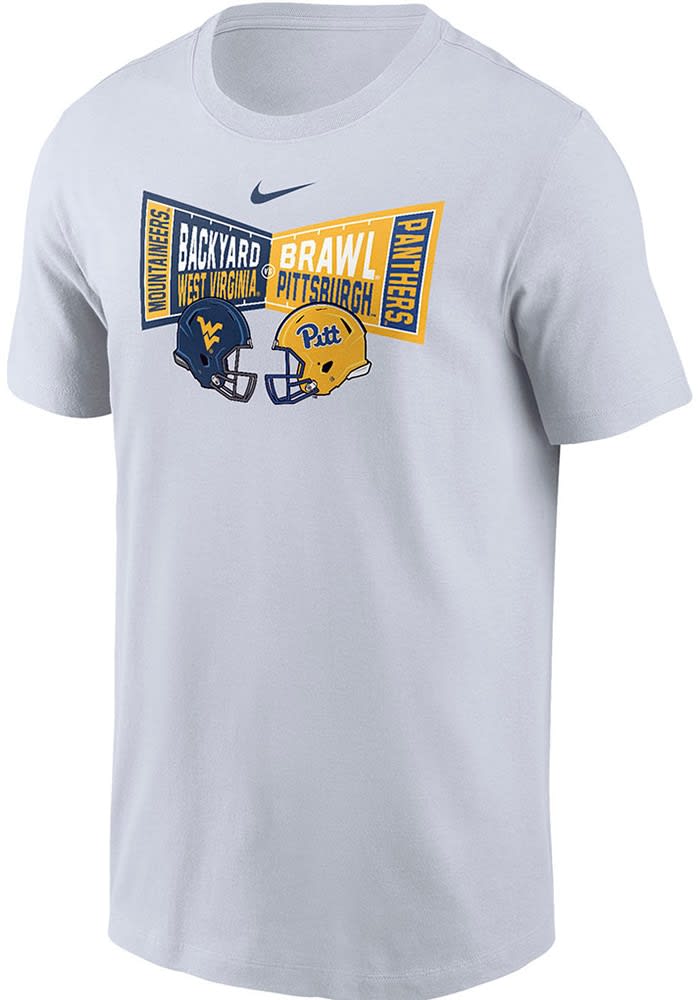 Nike Pitt Panthers White Football Backyard Brawl Short Sleeve T Shirt White 100 Cotton Size S