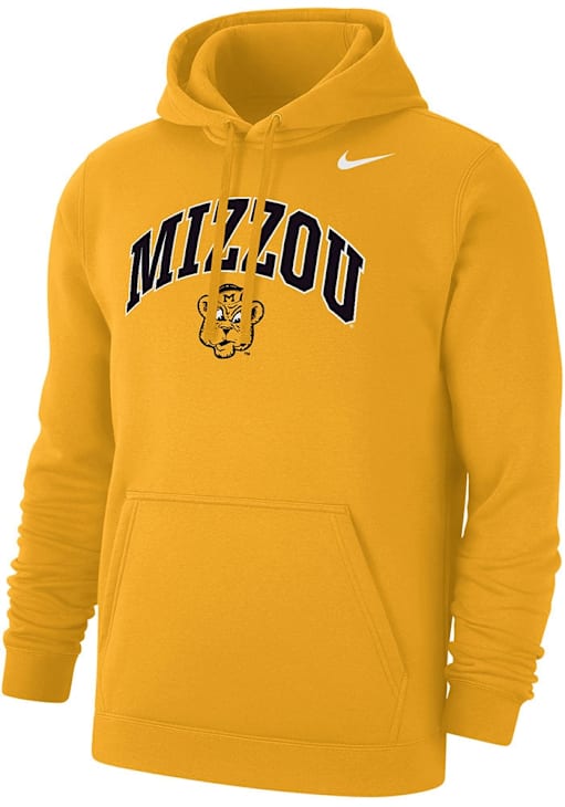Nike Missouri Tigers Mens GOLD Arch Vintage Mascot Club Fleece
