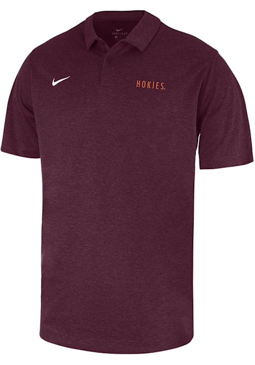 Nike Virginia Tech Hokies Mens Victory MAROON Short Sleeve Polo