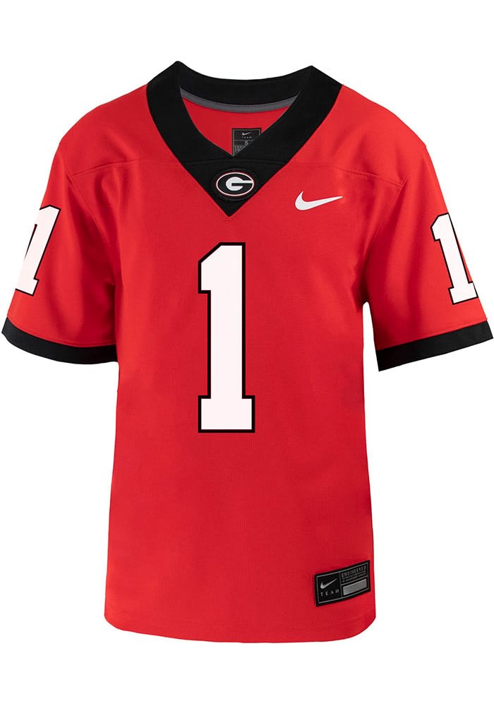 【NIKE】ia Bulldogs Sideline Jersey Georgia Bulldogs Nike Youth Sideline Replica Red Football