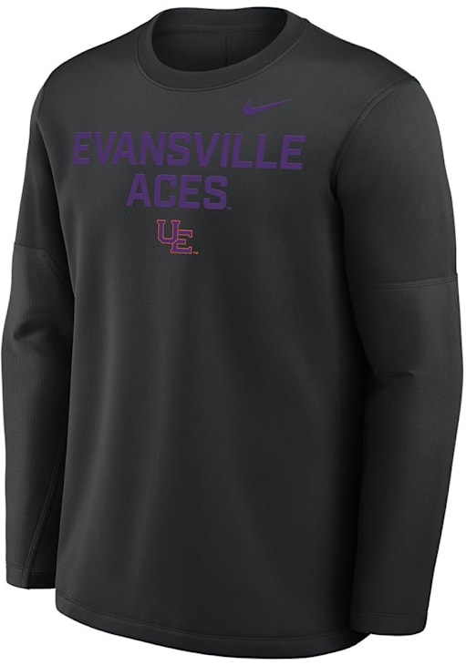 Nike Evansville Purple Aces Mens Black 0 Sideline Coach Hood