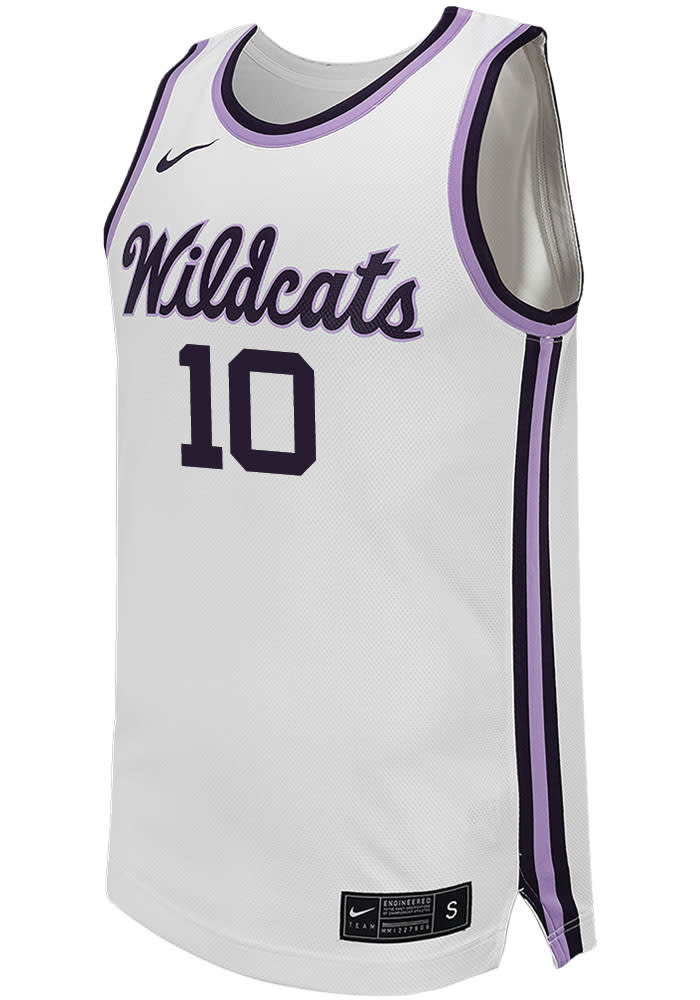David Castillo Mens White K-State Wildcats NIL Game Basketball