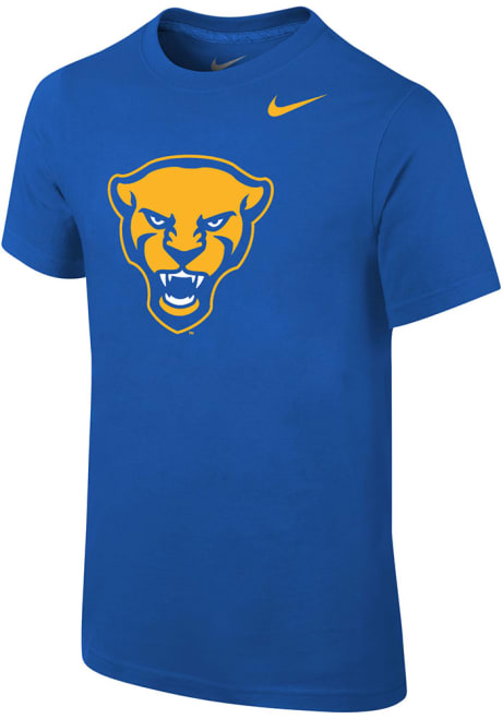 Youth Pitt Panthers Blue Nike Panther Head Short Sleeve T-Shirt