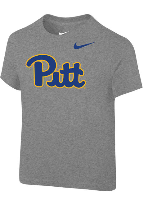 Toddler Pitt Panthers Grey Nike Primary Logo Short Sleeve T-Shirt