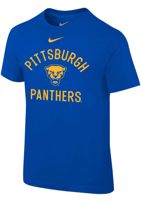 Boys Pitt Panthers Blue Nike #1 Design Short Sleeve T-Shirt