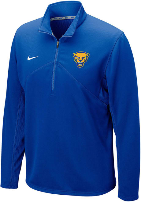 Mens Pitt Panthers Blue Nike Dri-FIT Training Qtr Zip Pullover