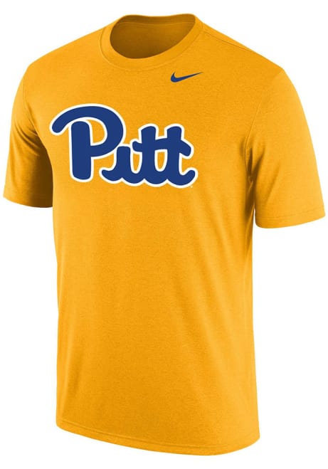 Pitt Panthers Gold Nike Legend Logo Short Sleeve T Shirt