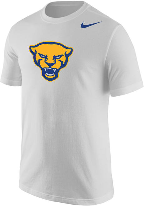 Pitt Panthers White Nike Core Logo Short Sleeve T Shirt