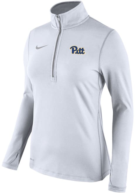Womens Pitt Panthers White Nike Element 1/4 Zip Pullover