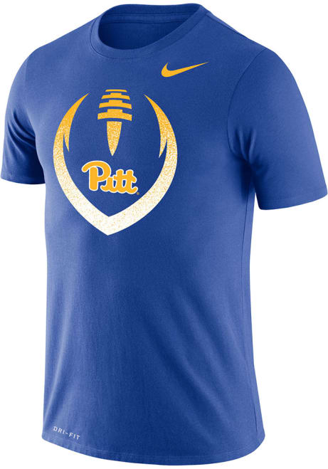 Pitt Panthers Blue Nike Football Icon Short Sleeve T Shirt