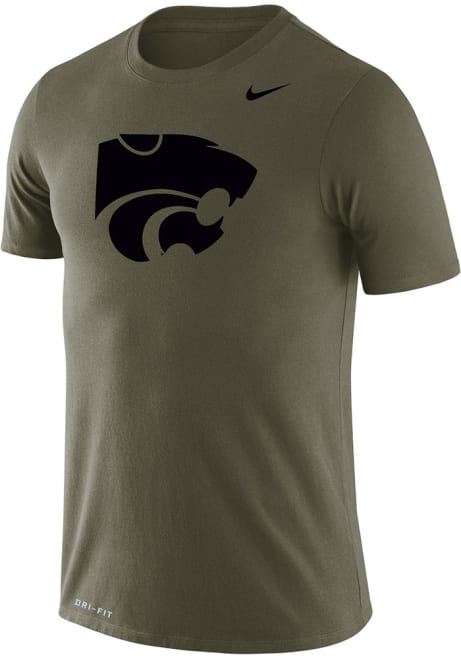 K-State Wildcats Olive Nike Power Cat Short Sleeve T Shirt