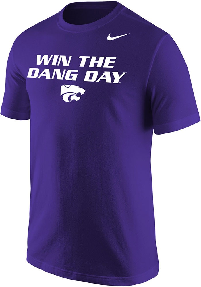 Nike PURPLE K-State Wildcats Win the Dang Day Short Sleeve T Shirt