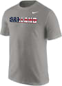 Oakland University Golden Grizzlies Nike Americana T Shirt - Grey