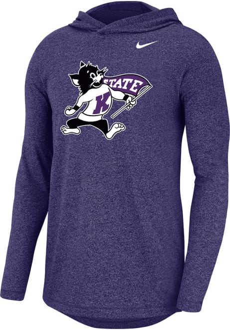 Mens K-State Wildcats Purple Nike Marled Hooded Sweatshirt