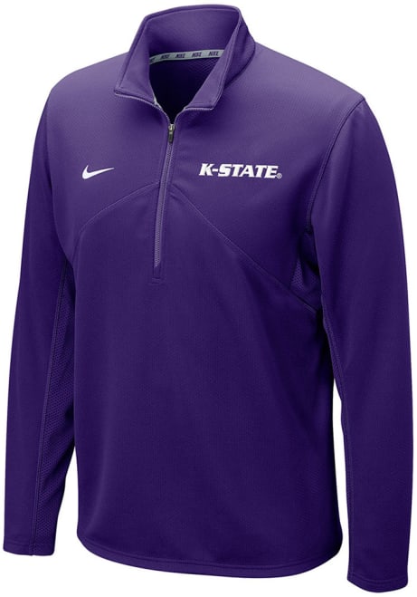 Mens K-State Wildcats Purple Nike DriFit Training 1/4 Zip Pullover