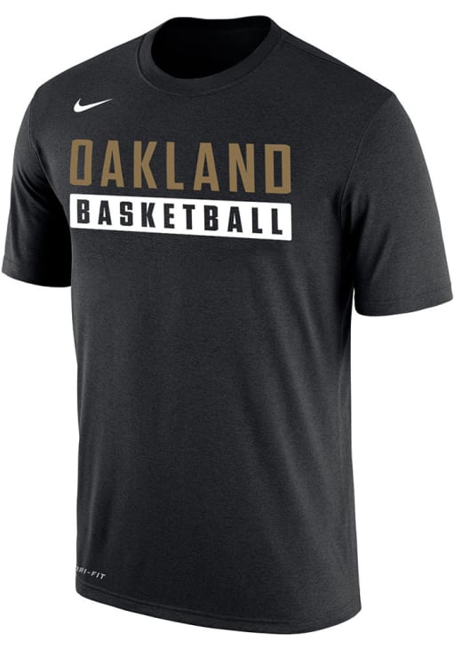 Nike Oakland University Golden Grizzlies Black Basketball Dri-FIT ...