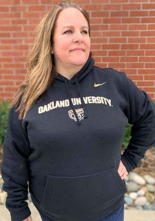 Nike Oakland University Golden Grizzlies Mens BLACK Arch Mascot