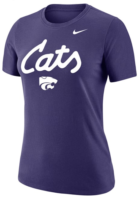 K-State Wildcats Purple Nike Cats Script Short Sleeve T-Shirt