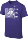 TCU Horned Frogs Youth Nike LR Facility Sideline T-Shirt - Purple