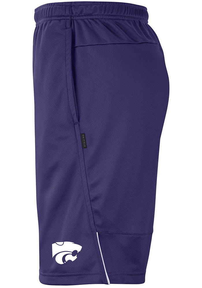 Nike Mens PURPLE K State Wildcats Coach Shorts