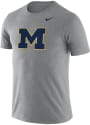 Michigan Wolverines Nike Dri-FIT Logo Over Swoosh T Shirt - Grey