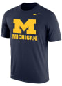 Michigan Wolverines Nike Dri-FIT Name Drop T Shirt - Navy Blue