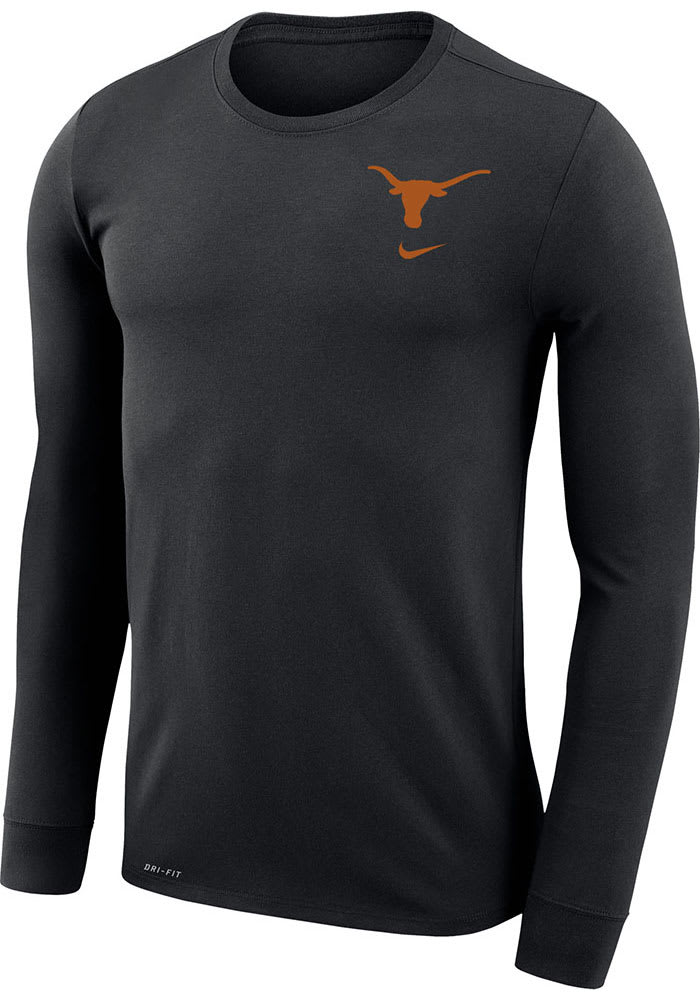 Nike Texas Longhorns BLACK Legend Left Chest Logo Long Sleeve T