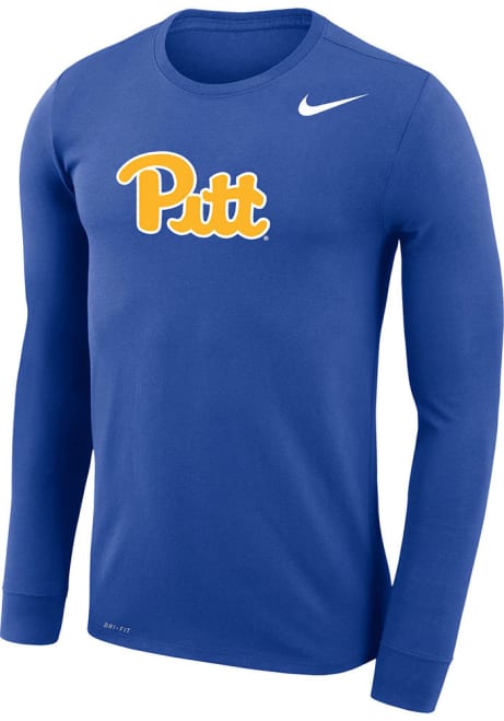 Mens Pitt Panthers Blue Nike Legend Wordmark Long Sleeve T-Shirt