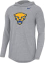 Pitt Panthers Nike Marled Hooded Sweatshirt - Grey
