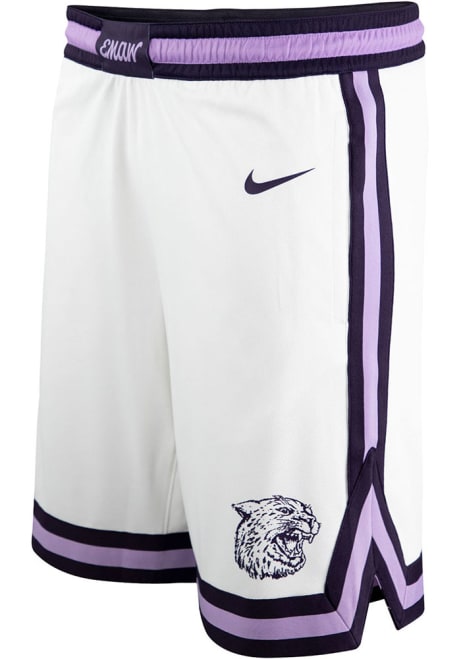 Mens K-State Wildcats White Nike Retro Replica Shorts