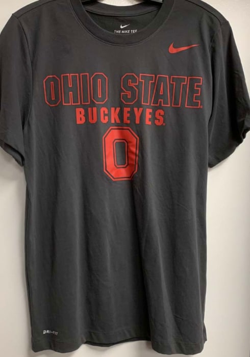 Nike Buckeyes Dri-FIT Wordmark Short Sleeve T Shirt