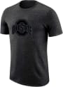 Ohio State Buckeyes Nike Marled Tonal Logo T Shirt - Black