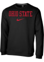 Ohio State Buckeyes Nike Club Fleece Crew Sweatshirt - Black