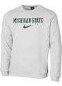 Michigan State Spartans Nike Club Fleece Crew Sweatshirt - White