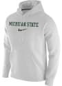 Michigan State Spartans Nike Club Fleece Hooded Sweatshirt - White