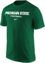 Michigan State Spartans Nike Core Football T Shirt - Green