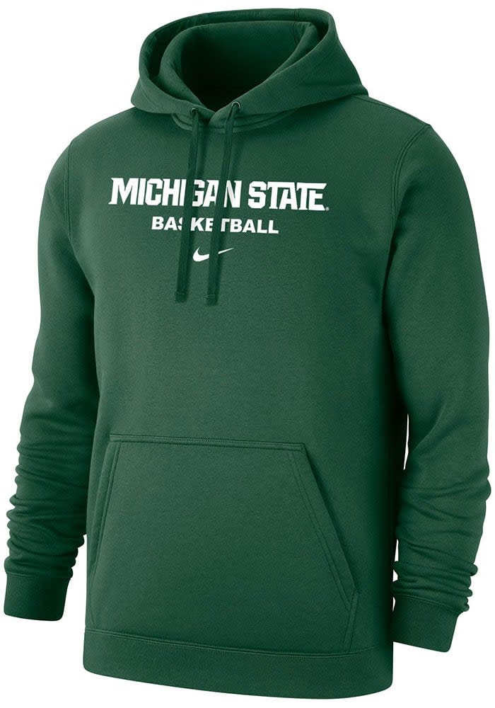 Mens Michigan State Spartans Green Nike Club Fleece Graphic Hooded Sweatshirt